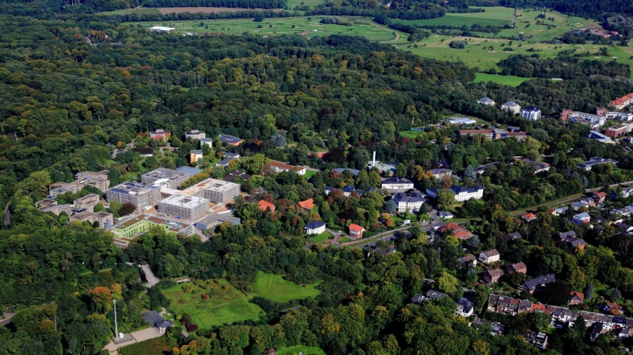Das DTFZ und Umgebung aus der Vogelperspektive