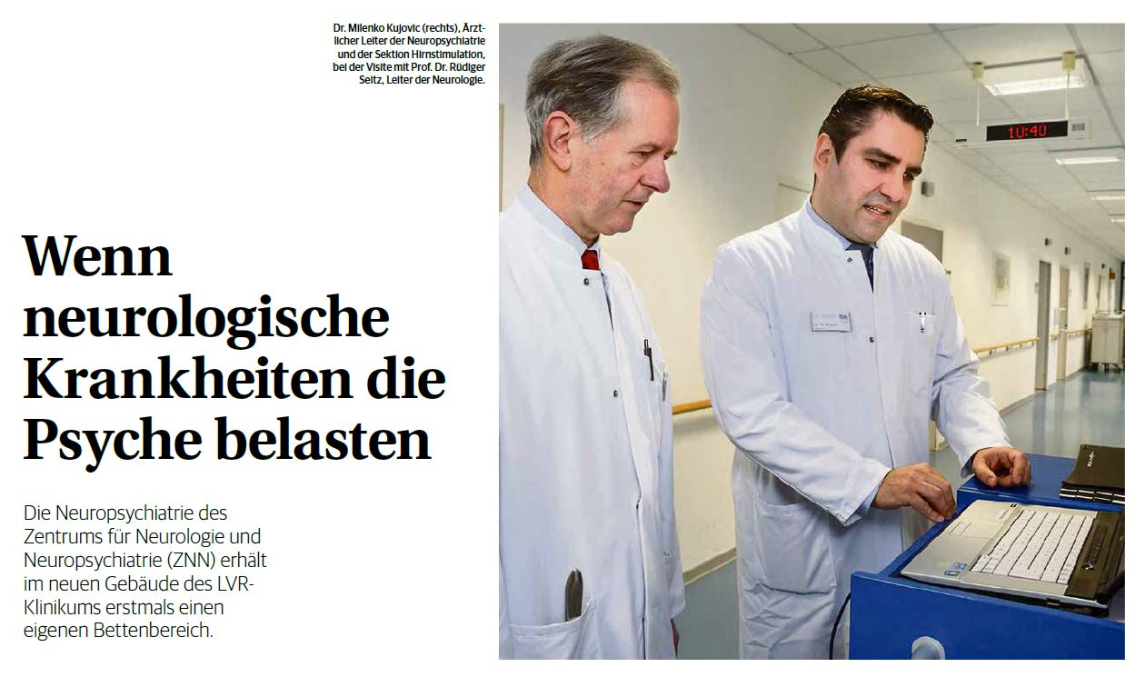 Zeitungsartikel über die Neuropsychiatrie in der Rheinischen Post