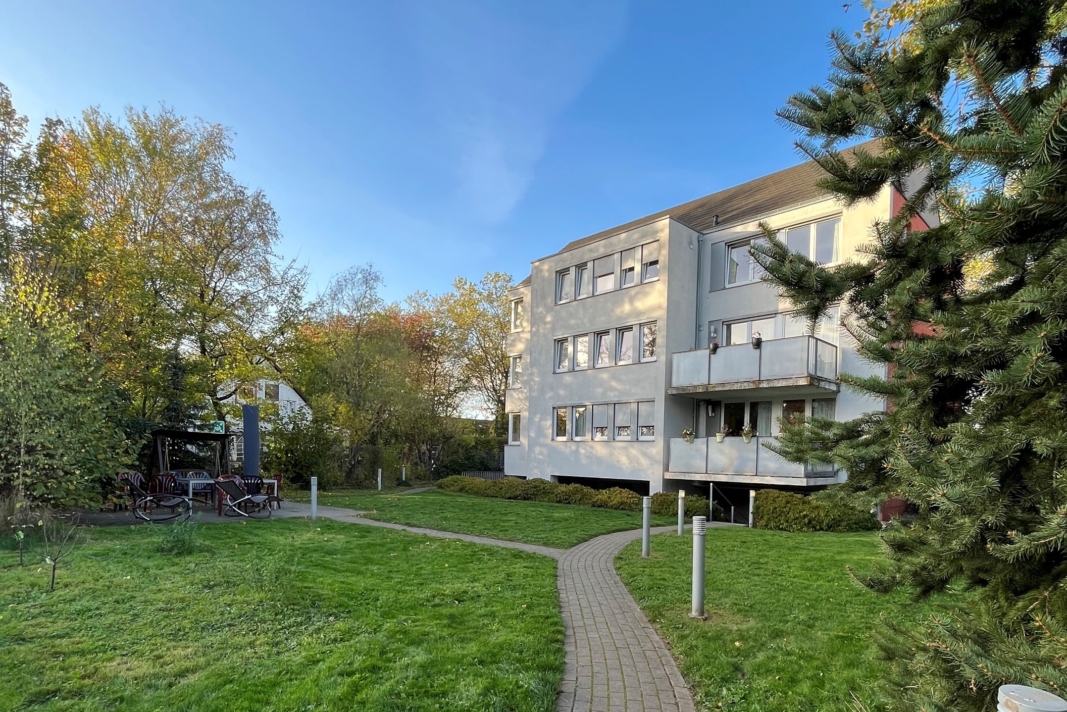Rückansicht des Hauses der Außenwohngruppe