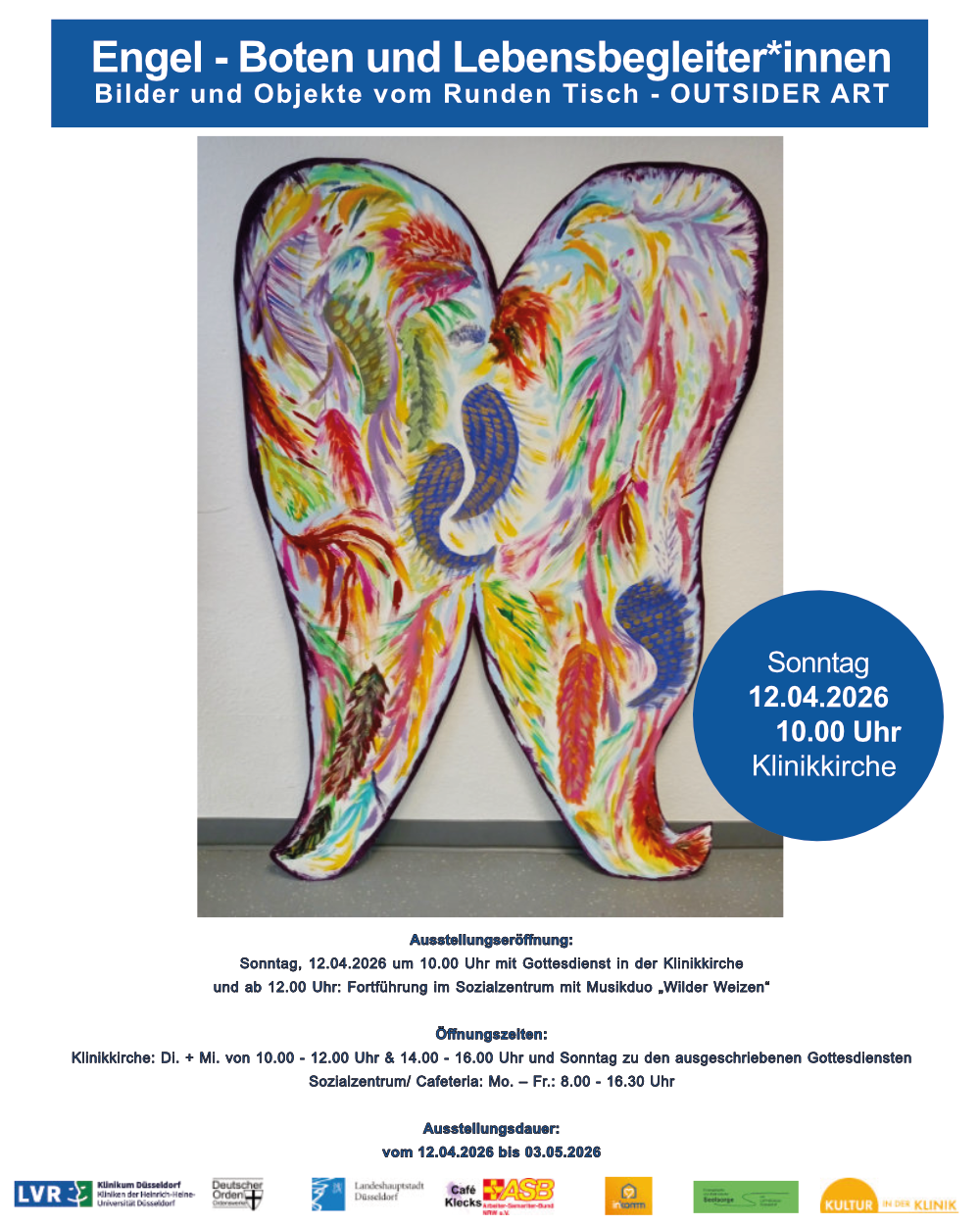 Auf dem Bild sind ein paar bunte Flügel zu sehen